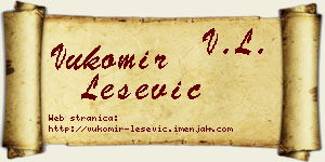 Vukomir Lešević vizit kartica